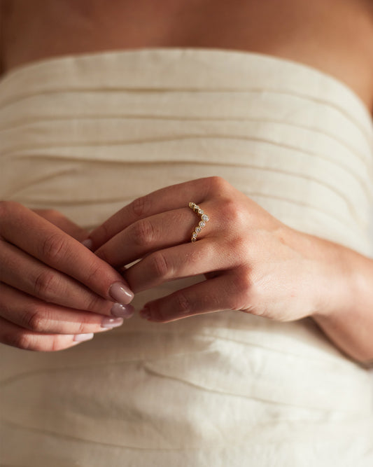 Chevron Diamond Ring