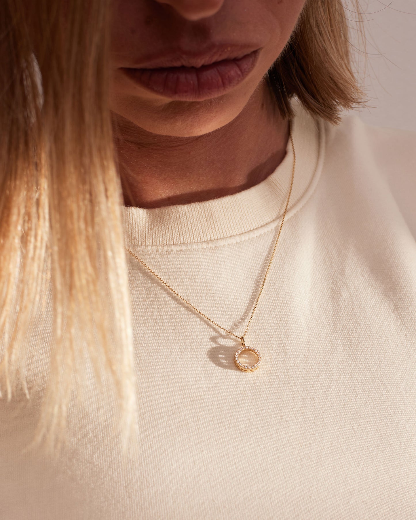 Zirconia Circle Necklace