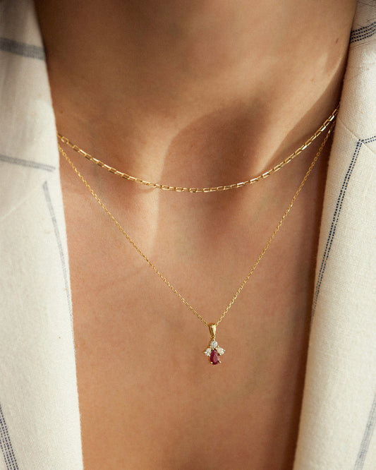 Ruby And Diamonds Necklace