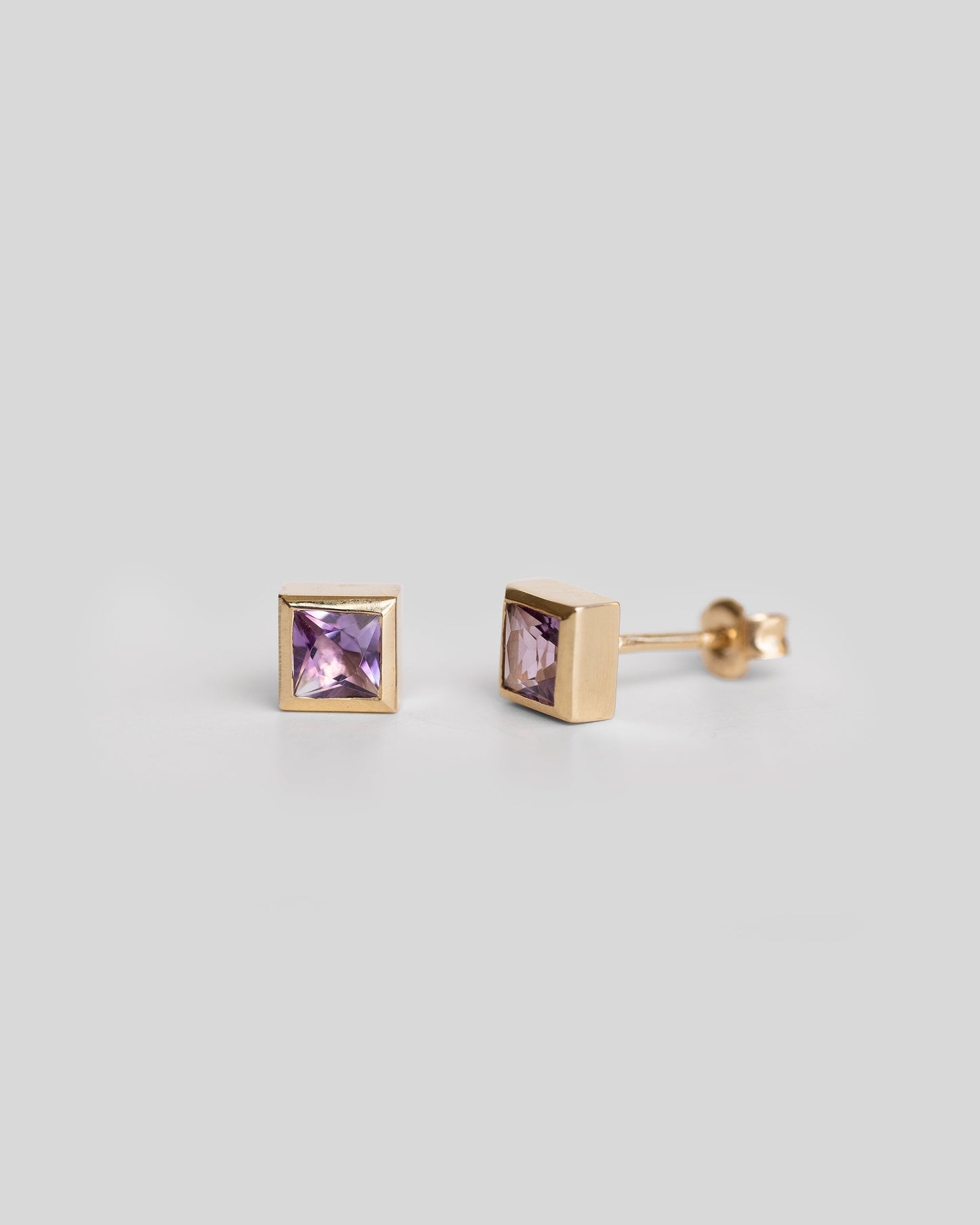 Amethyst Stud Earrings