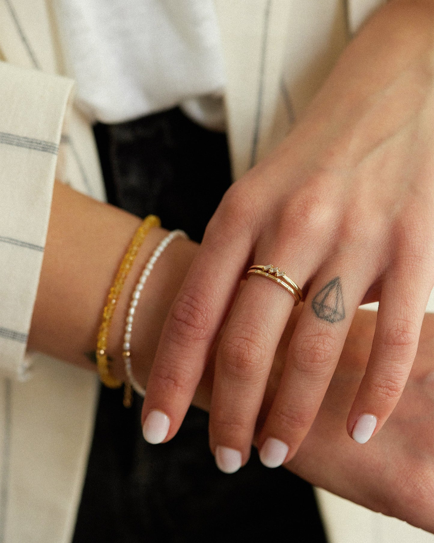 Three Baguette Diamonds Ring