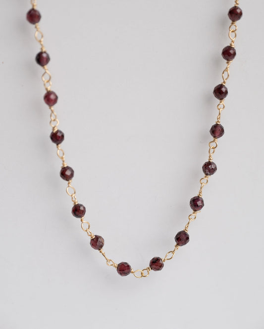 Garnet Chain Necklace