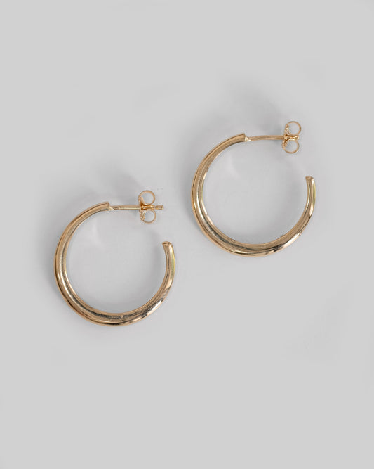 gold vermeil c hoops earrings 