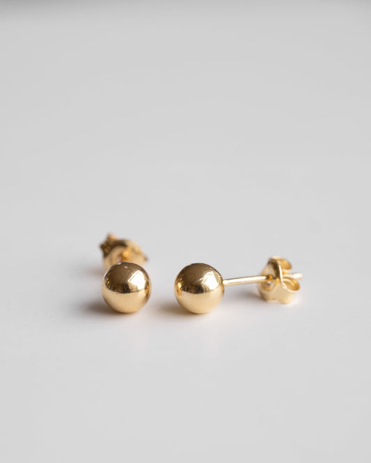 gold vermeil bold stud earrings