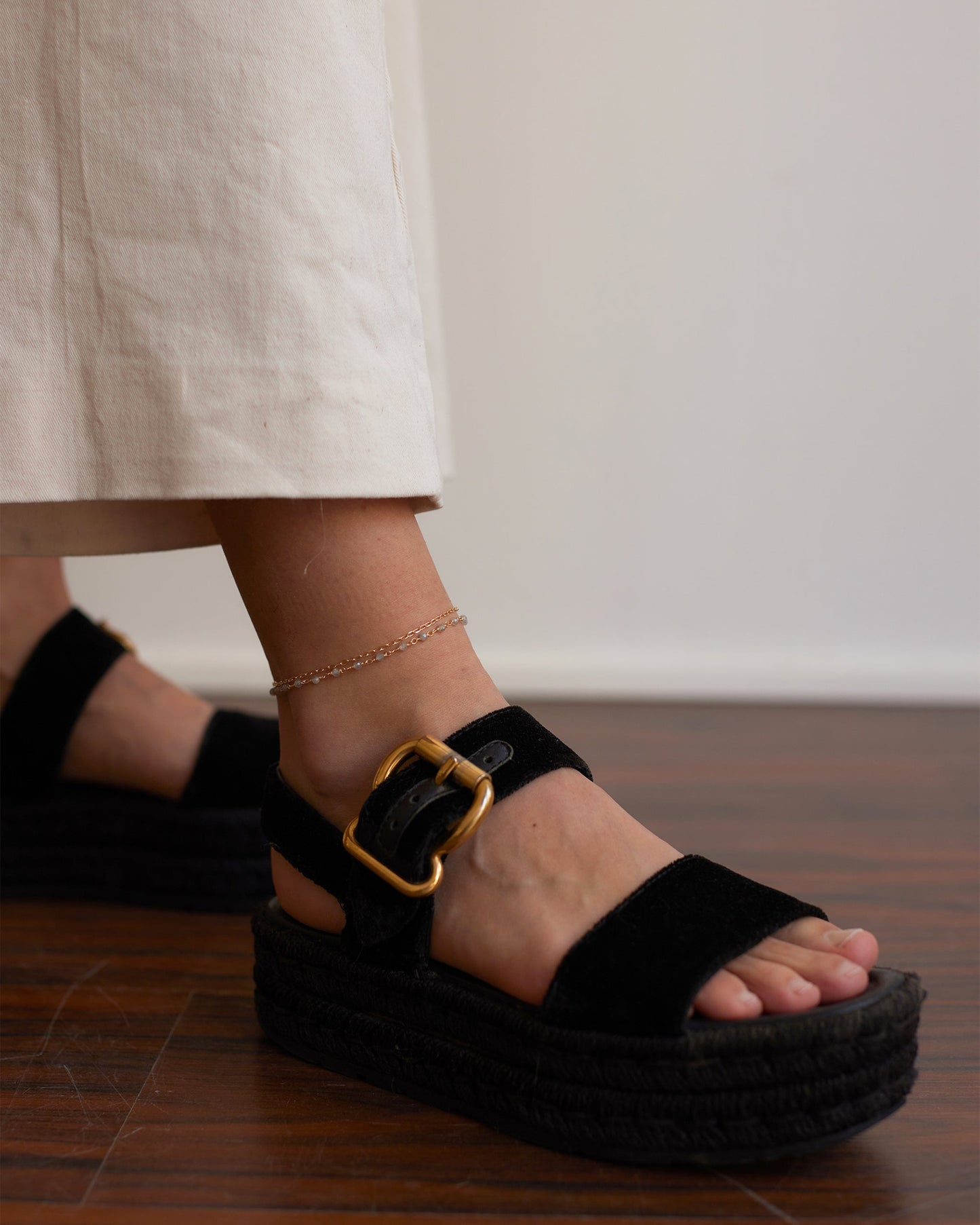 Labradorite Chain Anklet