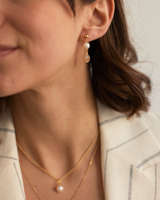 Pearl & Gemstone Earrings