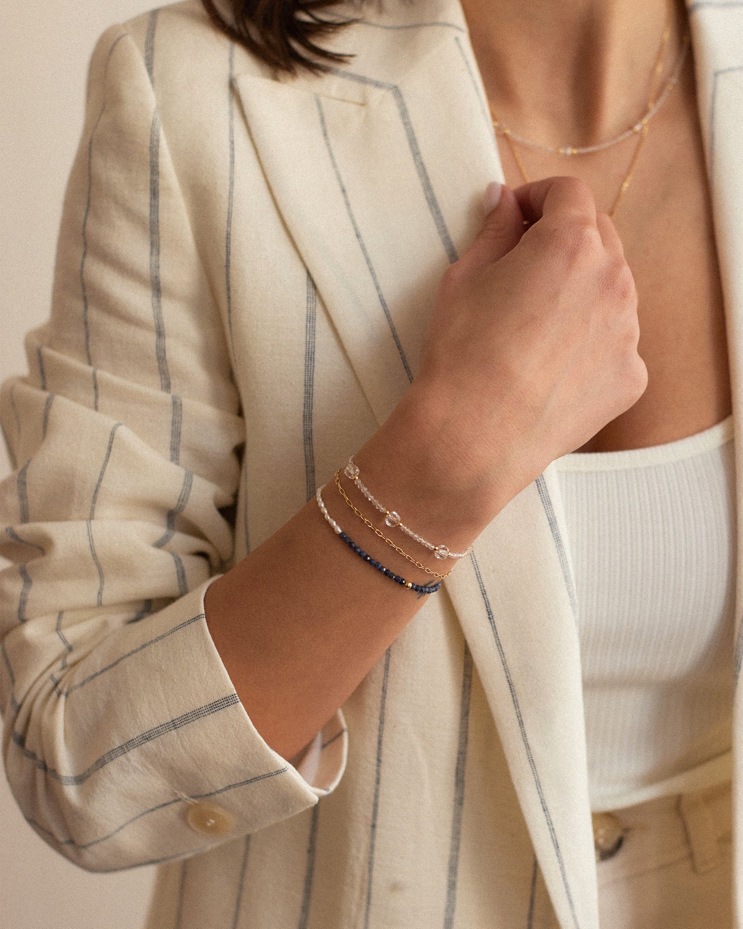 Gold Vermeil Clear Quartz Necklace