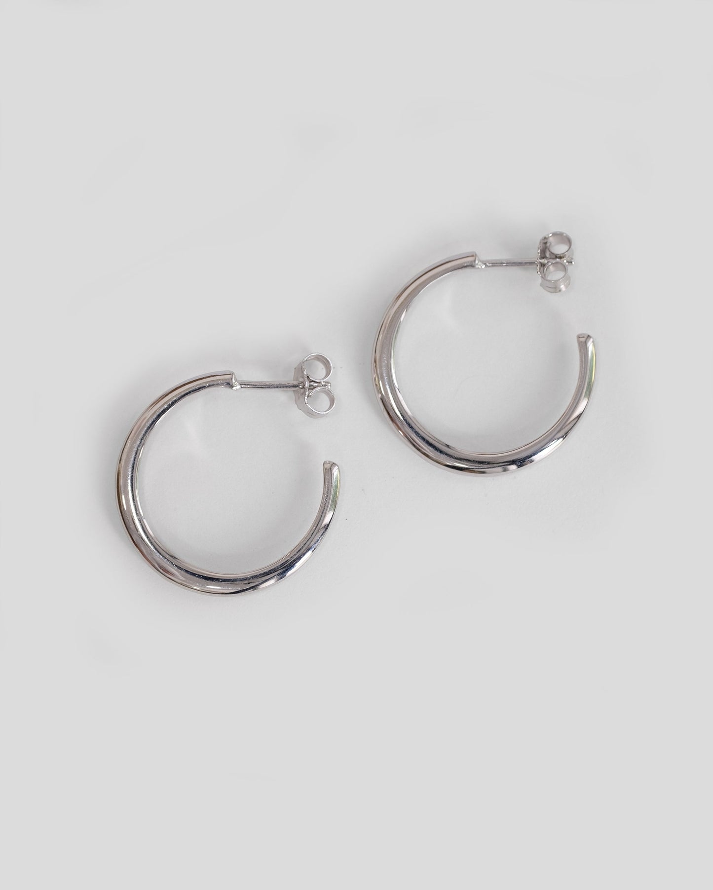 sterling silver c hoops earrings