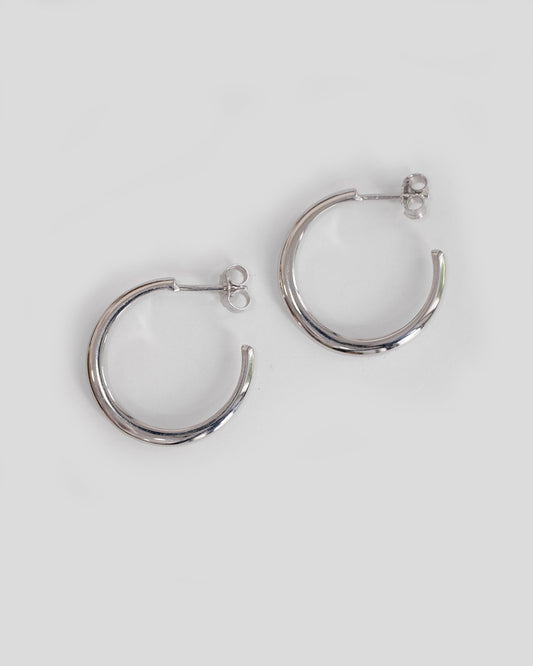 sterling silver c hoops earrings 