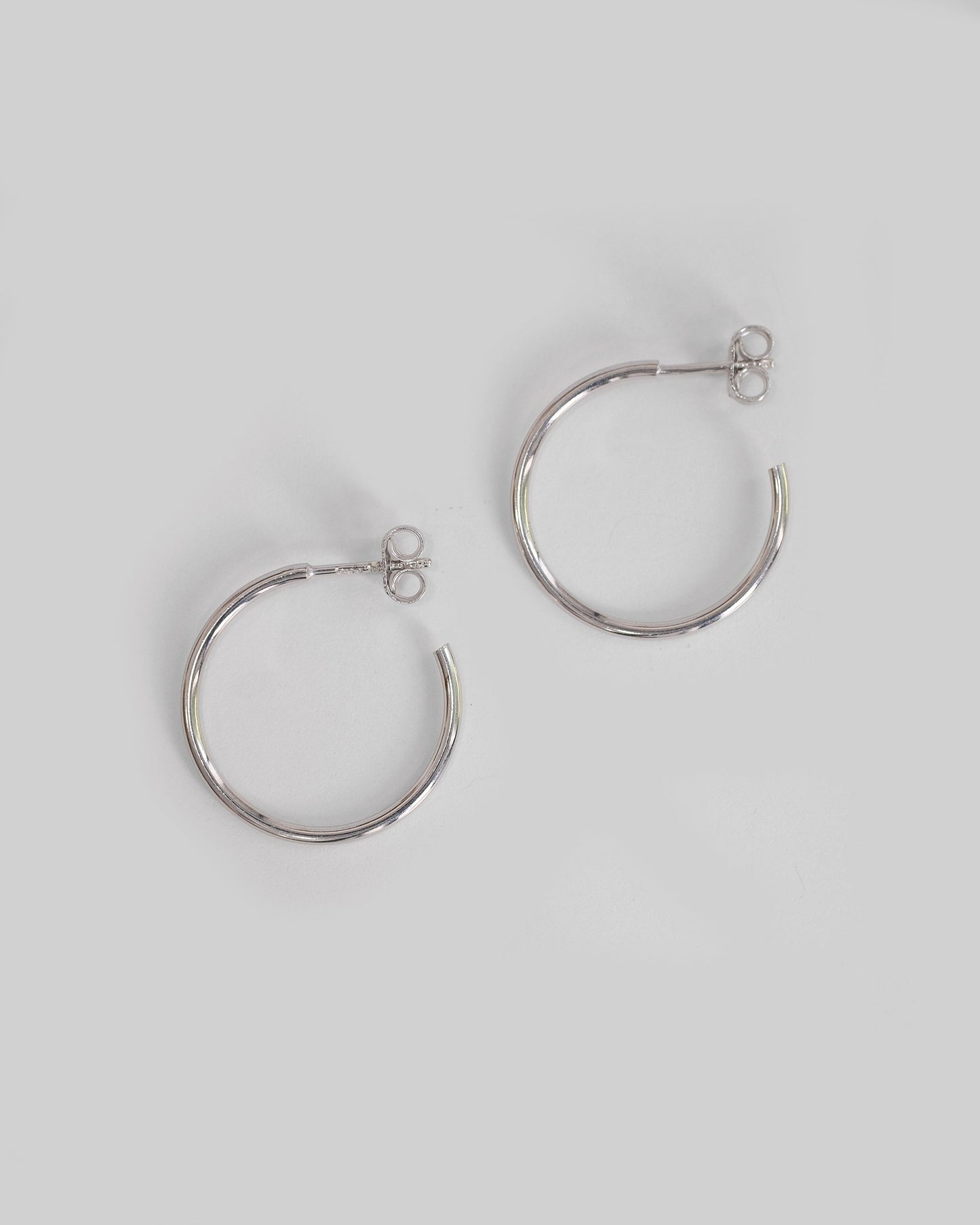delicate sterling silver c hoops earrings