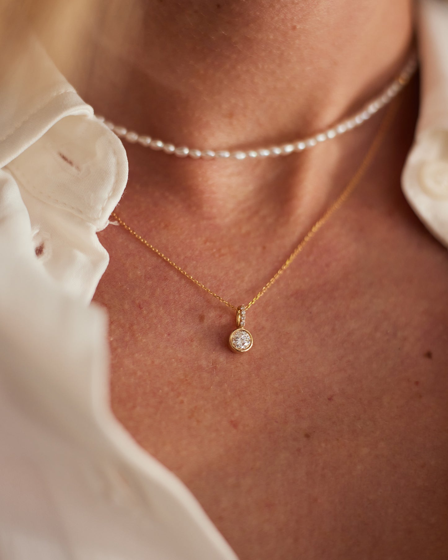 Solid Gold 0.30ct Diamond Necklace