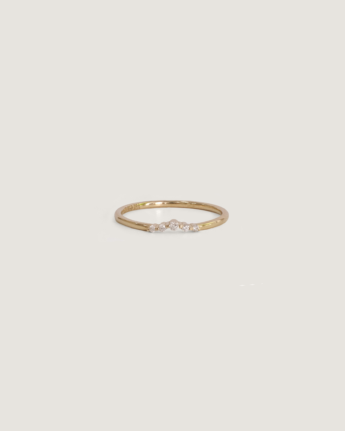 Delicate Curved Diamond Ring