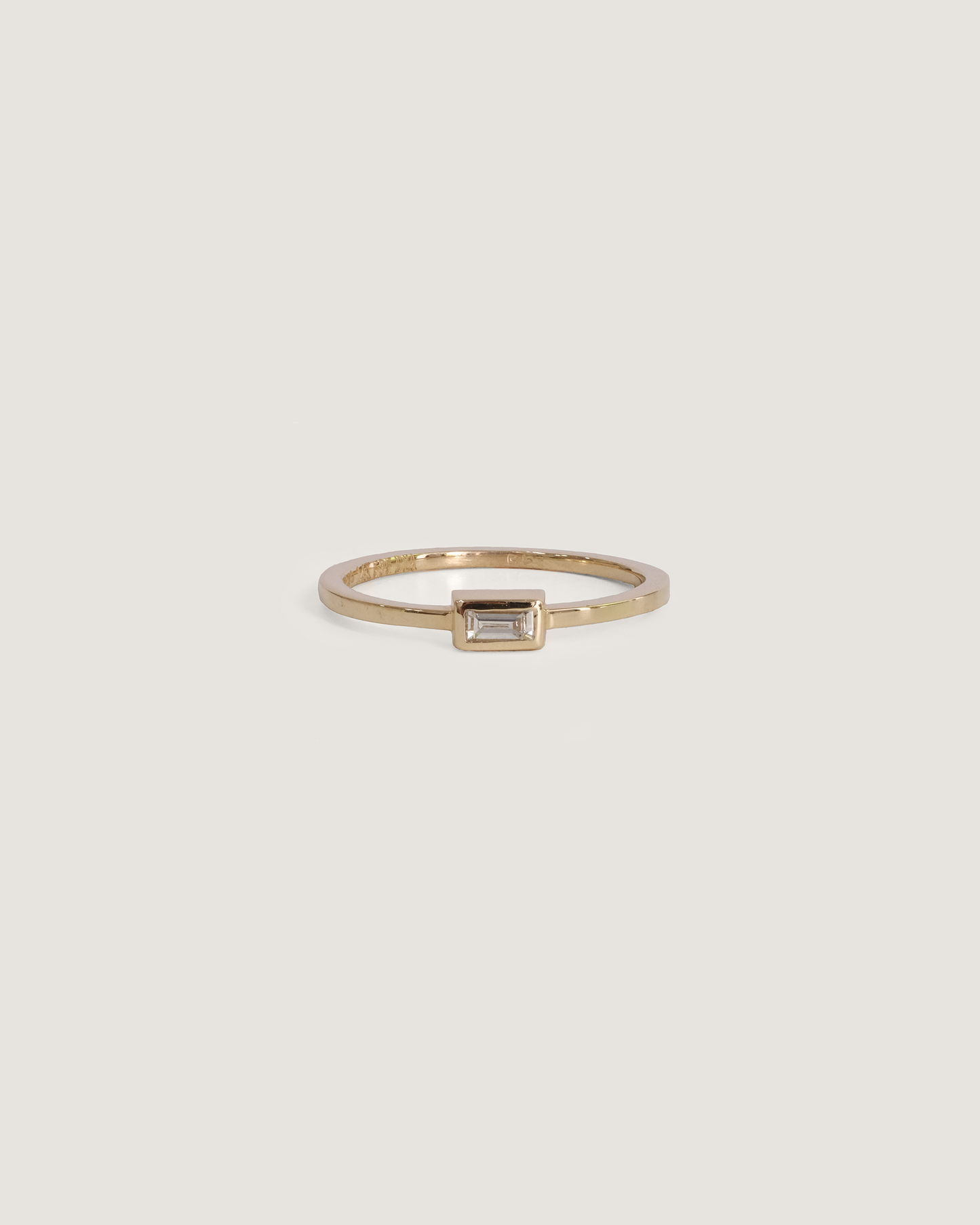 Bezel Set Baguette Diamond Ring