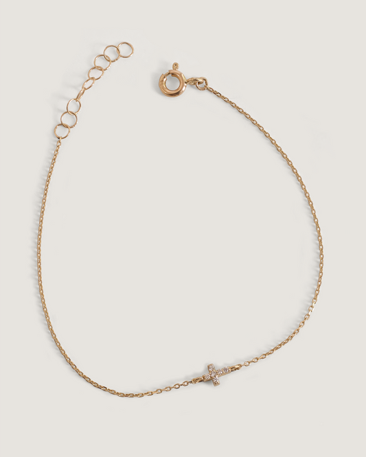 Diamond Cross Bracelet