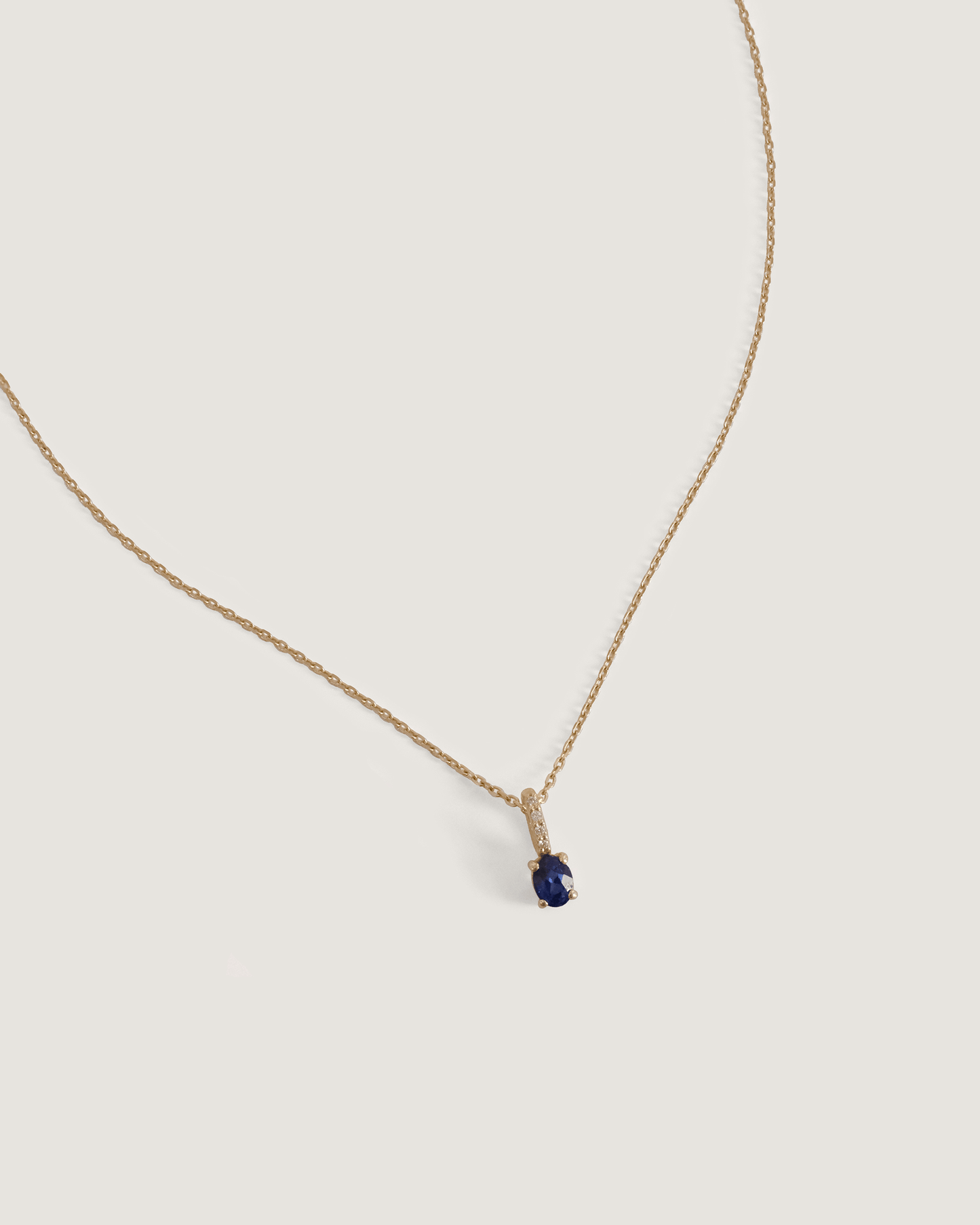 Delicate Sapphire and Diamonds Necklace