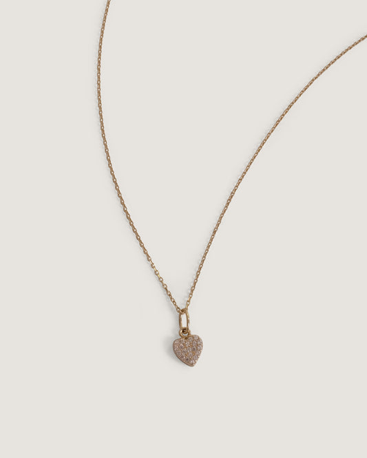 Heart Pendant Necklace With Zirconia