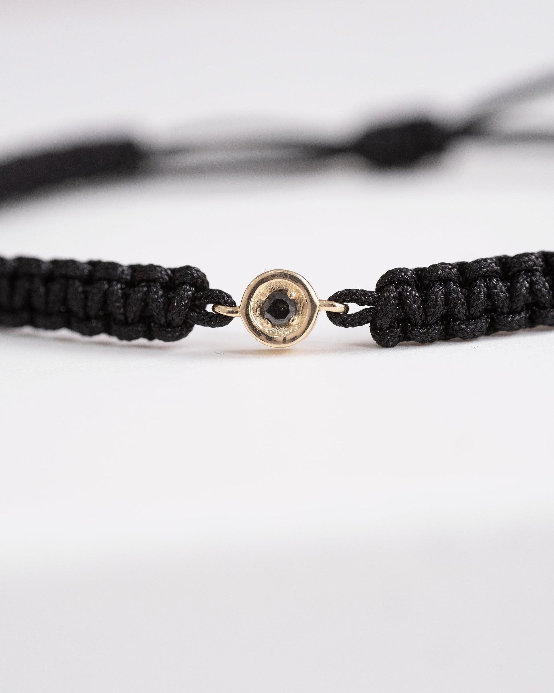 14K Solid Gold Black Diamond Friendship Bracelet – Bella Sherban