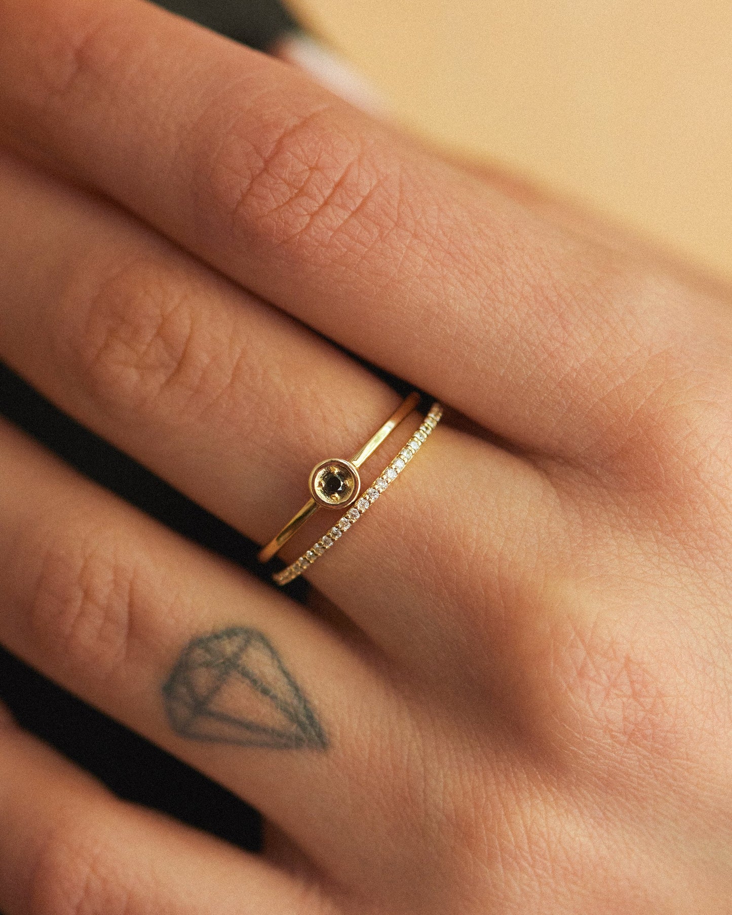 Tiny Diamond Pave Ring