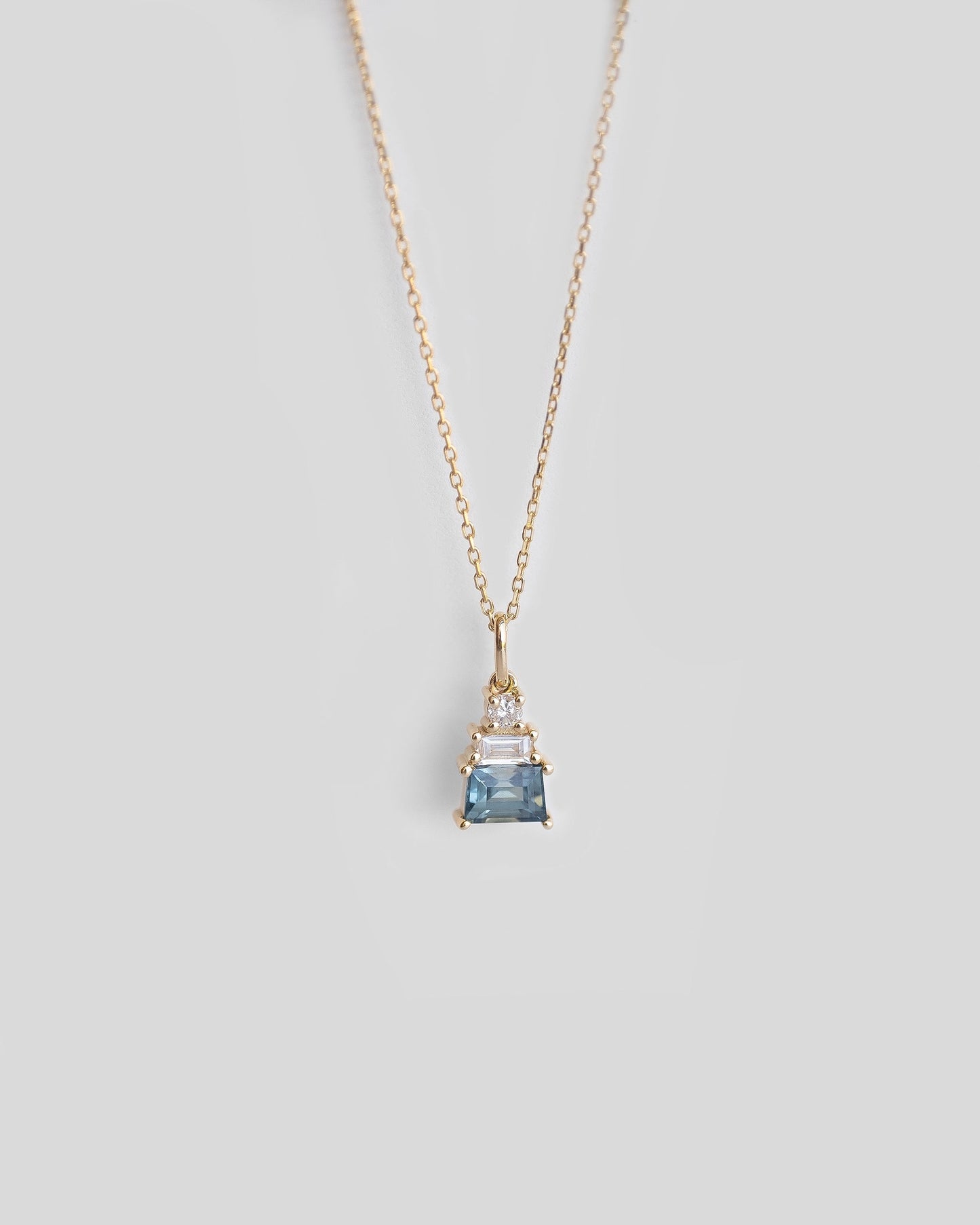 Sapphire And Diamond Pendant Necklace