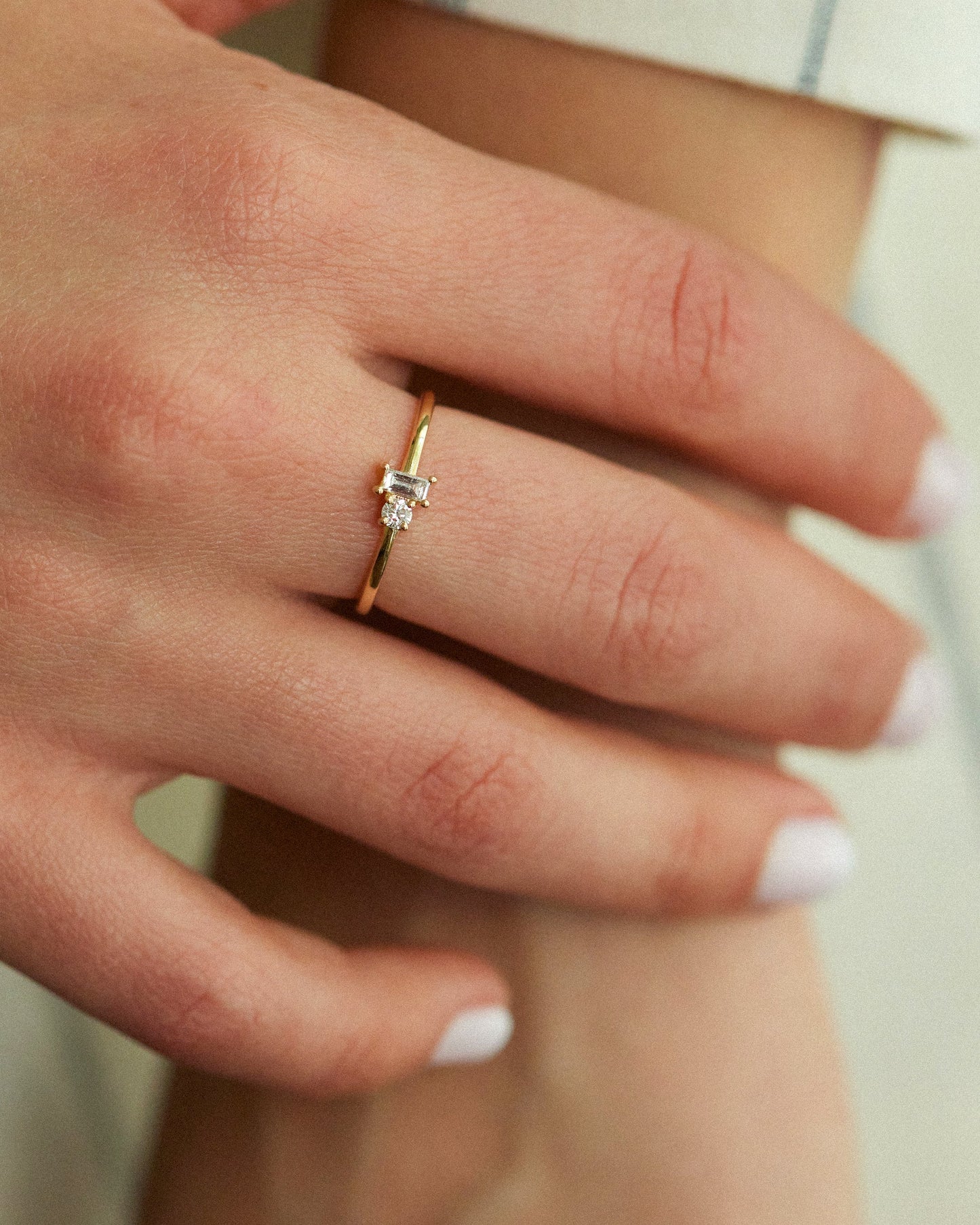 Baguette And Round Diamond Ring
