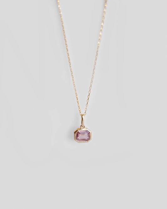 Pink Sapphire Necklace