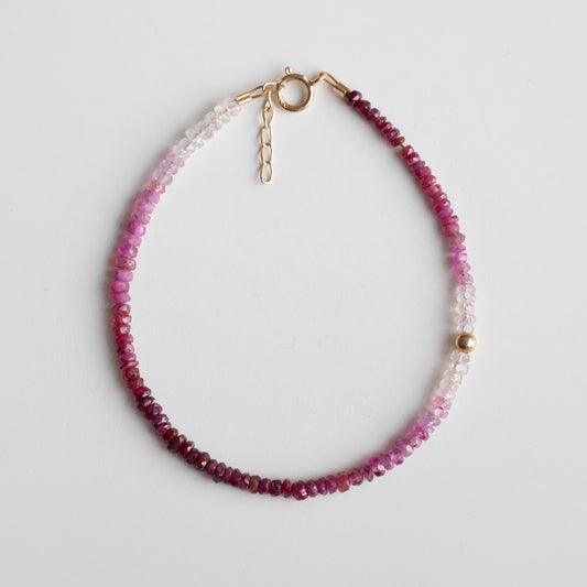 gold shaded pink bracelet