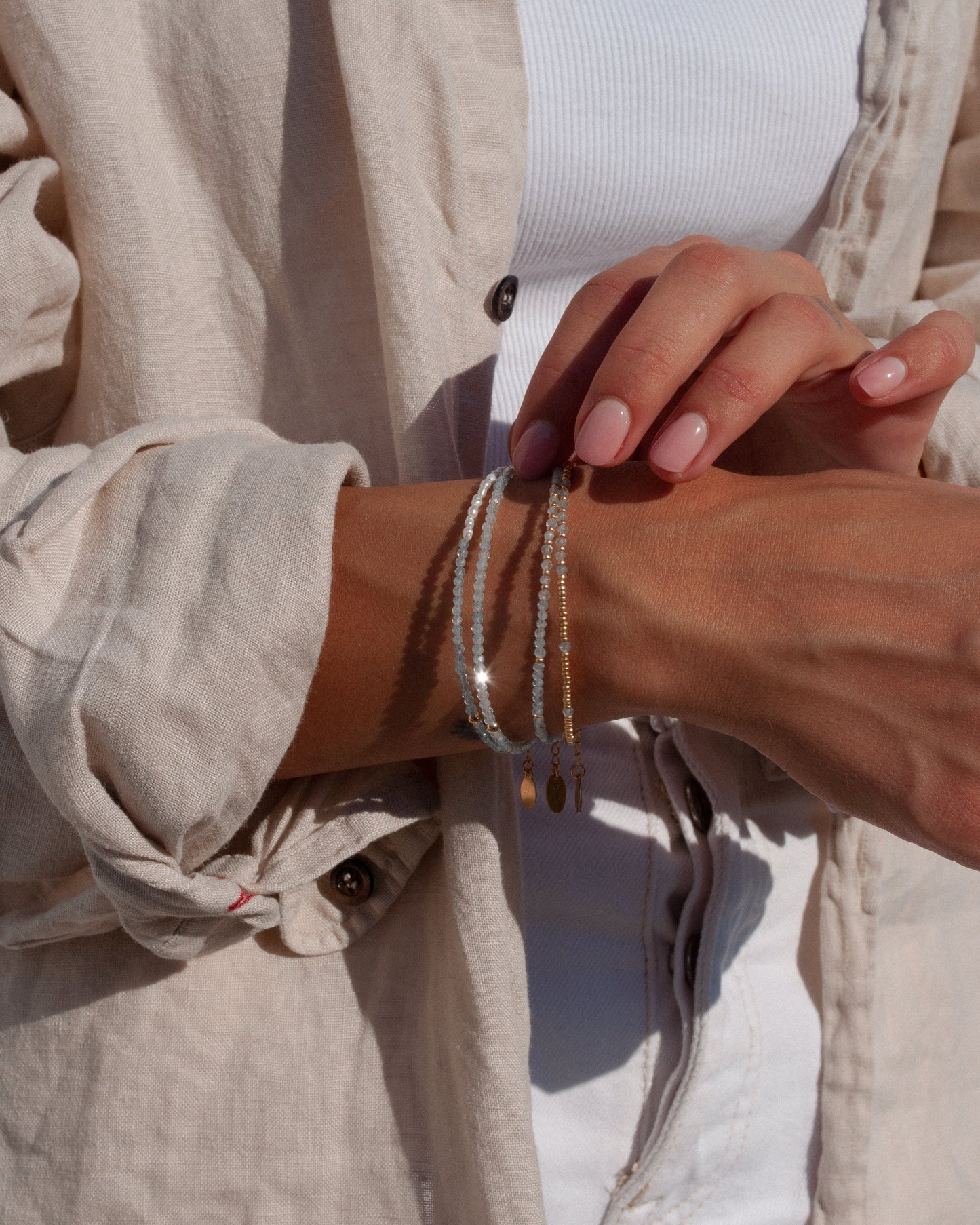 Pearl & Aquamarine Bracelet