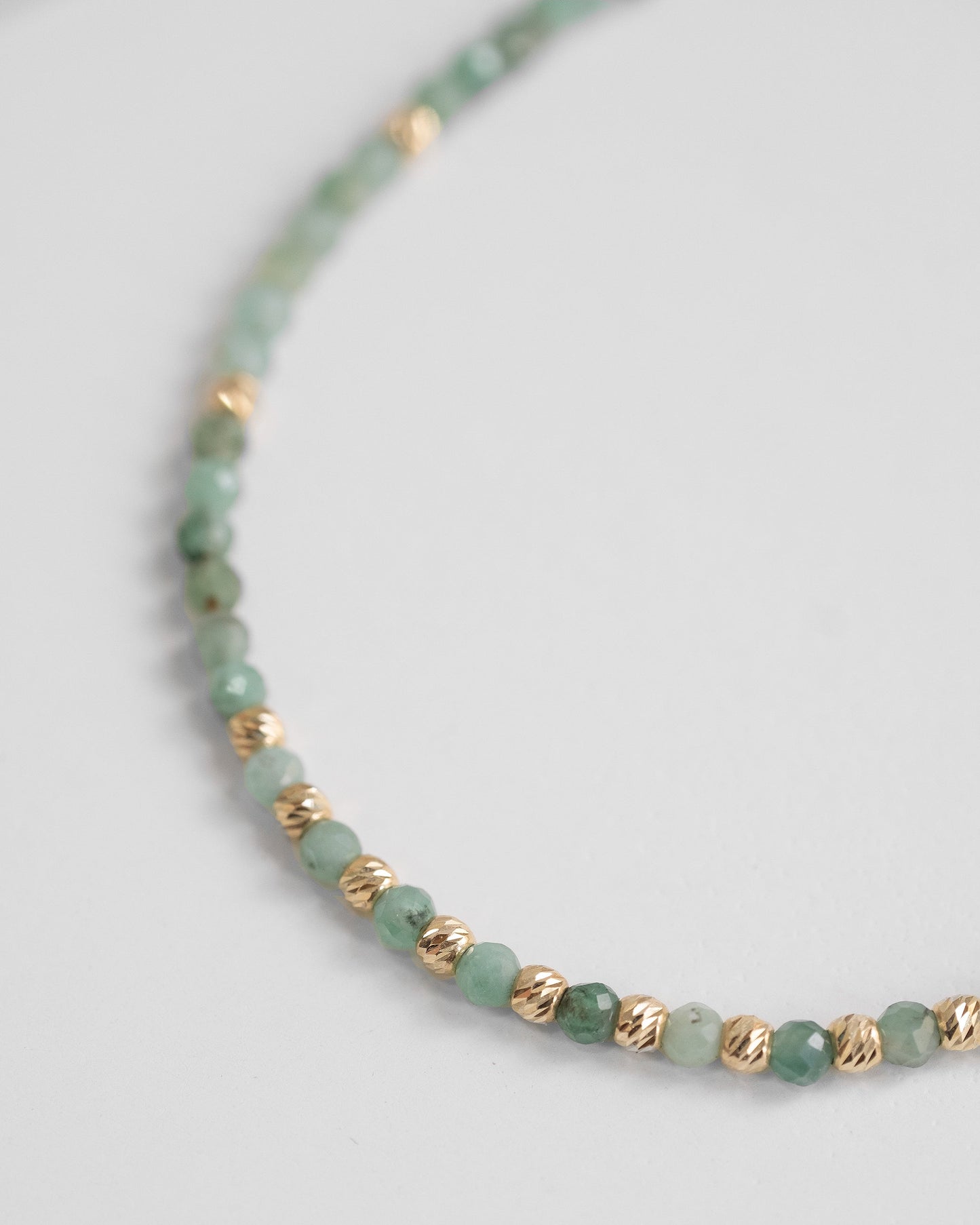 14K Solid Gold Emerald Bracelet